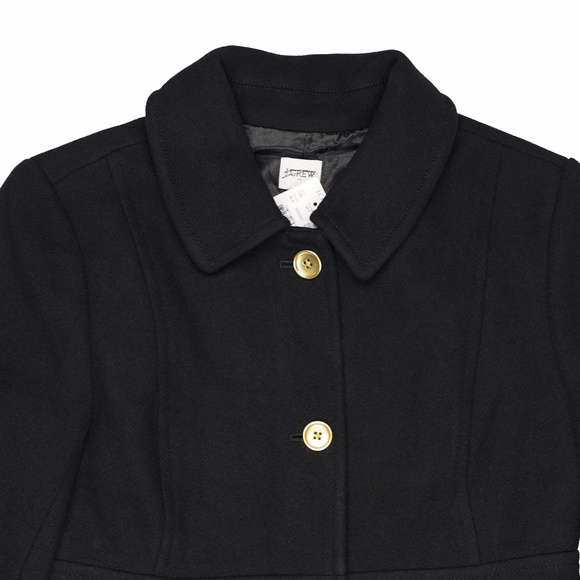 New JCREW Wool-Blend Lady Day Coat in Black - Picture 6 of 6